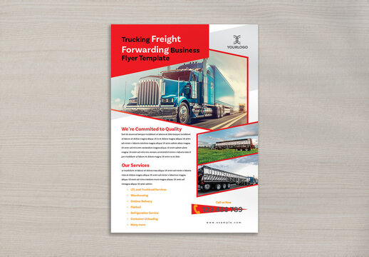 Truck Freight Forwarding Flyer Layout