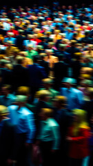 Fototapeta premium motion blurred a crowd walking