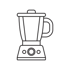Sleek Blender Line Art Vector Illustration for Kitchen Essentials.
