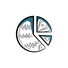 Boho-style Pie chart business icon