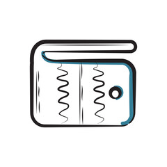 Boho-style wallet business icon