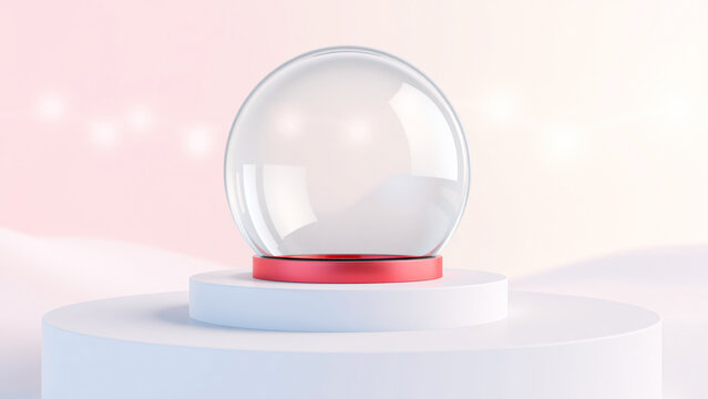 glass dome on circular platforms - Powered by Adobe