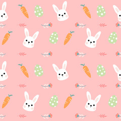 Seamless pattern easter with color easter eggs.