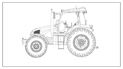 3D Project of a Tractor for Efficient Agricultural Operations.