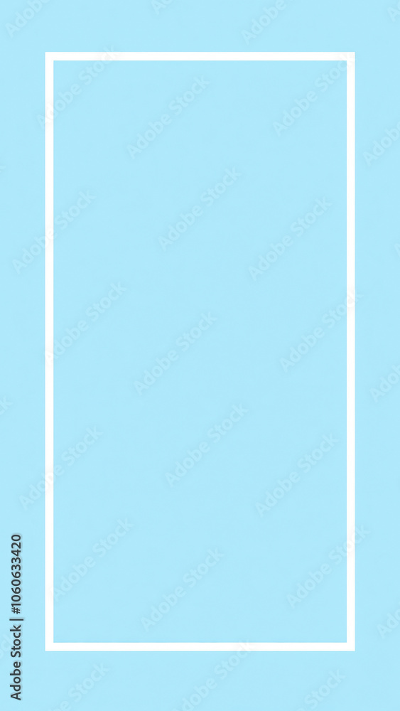 Aufkleber light blue background with a white rectangular frame