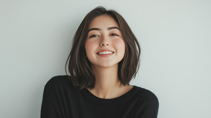 Obraz premium 笑顔の若い日本人女性