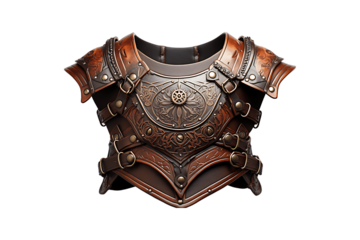 Breastplate on transparent background.