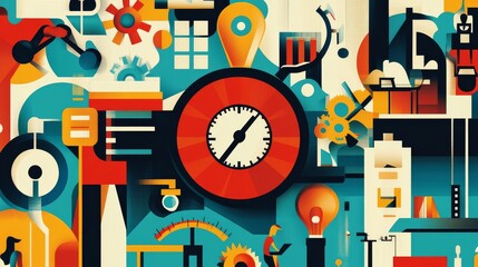 Obraz premium Celebrating Labor Rights: A Poster of Achievements