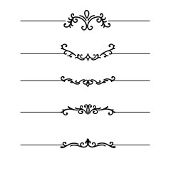 Obraz premium vintage border elements set