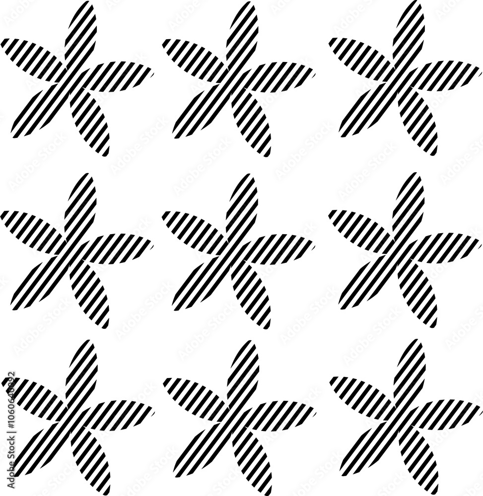 Poster seamless abstract flower seamless pattern on white background.vector seamless pattern with decorativ