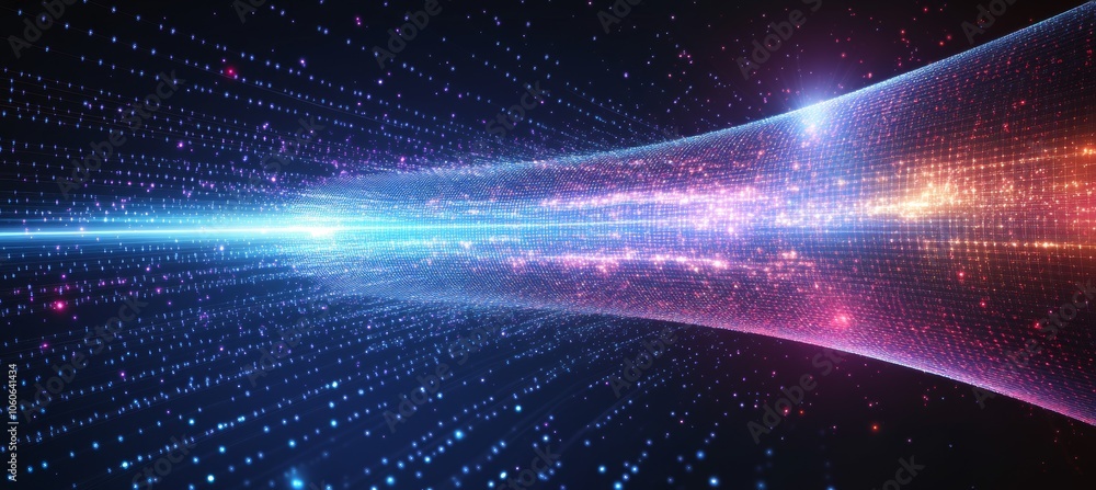 Sticker big bang universe theory. time dilation. science space galaxy astronomy. generative ai technology.