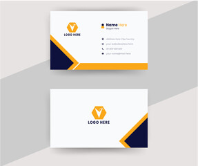 Creative and clean corporate business card template. Vector illustration design.