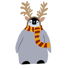 Naklejka premium Ilustração Vetorial caricatura, animais, vector, ilustração, bonito, cachorro, divertimento, cômico, mamífero, natal, arte, animais, gatinho, caracter, ícon, animal de estimação, isolado, cervidae, br