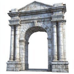 Obraz premium Imposing marble arch with classic columns and intricate details.