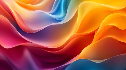 Fototapeta premium Abstract background featuring dynamic waves in vibrant gradients, exuding energy and fluidity