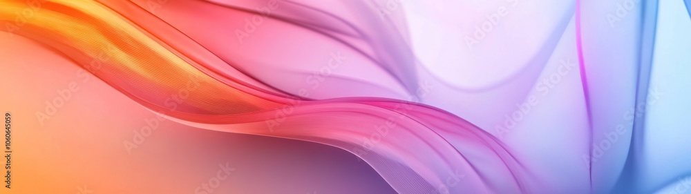Poster abstract wave design with gradient colors for artistic or digital backgrounds.