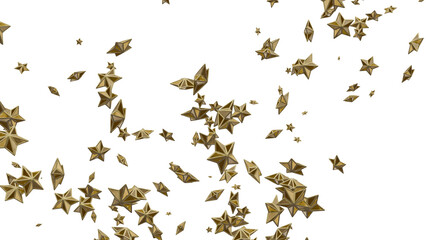 stars rain isolated on white