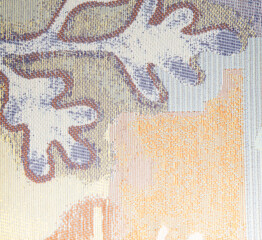 Graphs of textiles from the 90s, woven cotton fabric patterns.