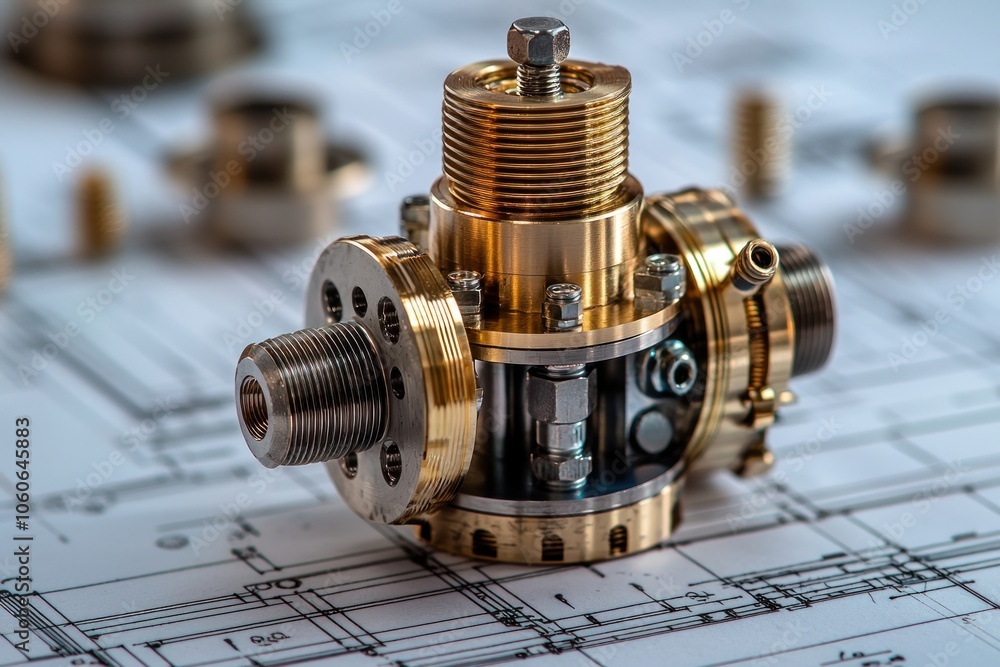 Poster complex metal mechanism with threaded components
