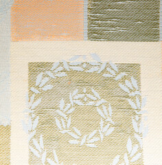 Fototapeta premium Graphs of textiles from the 90s, woven cotton fabric patterns.