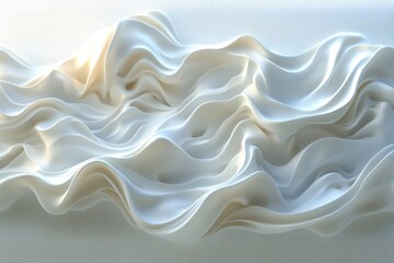 Obraz premium Abstract White Fabric Draped Over a Textured Surface