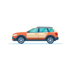 Obraz premium Ilustrasi datar mobil