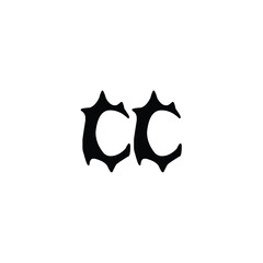 CC monogram logo design letter text name symbol monochrome logotype alphabet character simple logo