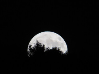 Full moon at Gytheion, Greece, one summer day
