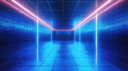 Fototapeta premium Futuristic Lab Hallway
