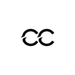 CC monogram logo design letter text name symbol monochrome logotype alphabet character simple logo