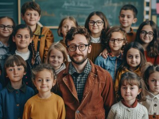 Obraz premium School Classroom Gathering