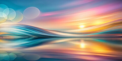 Naklejka premium Modern design blends creative graphic shapes with soft pastel backgrounds, perfect for long exposure photography and abstract art, embodying minimalism and contemporary aesthetics in visual harmony.