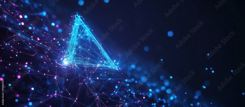 Poster growth up arrows set. isolated digital abstract arrow with glowing neon lines