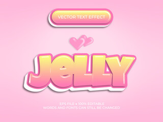 3d text effect with glumly gradient style, editable vector text effect.