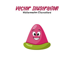 Watermelon character or mascot Cartoon watermelon character vector