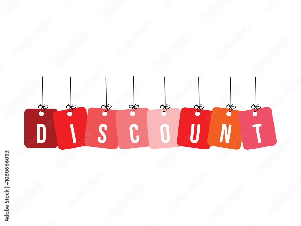 Poster label discount design symbol vector on transparent background