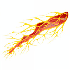 A colorful cartoon fish with yellow tendrils swims in a lively underwater scene