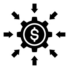 Concentrate Glyph Icon