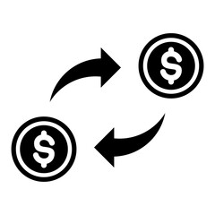 Cash Flow Glyph Icon