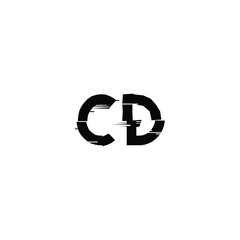 CD monogram logo design letter text name symbol monochrome logotype alphabet character simple logo