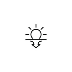 Weather icon, Meteorology icon, Outline icons set isolated on white background flat vector illustration