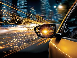 Obraz premium Night Driving in the City.