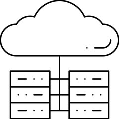 Multiple server single vector icon 