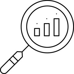 Search stats single vector icon 