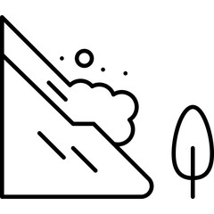 Snow Avalanche single vector icon 