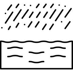Water flooding single vector icon
