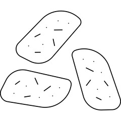 Biscotto single vector icon