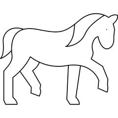 Horse single vector icon