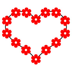 Heart clip art design on plain white transparent isolated background for card, shirt, hoodie, sweatshirt, apparel, tag, mug, icon, poster or badge