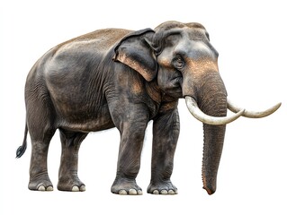 Fototapeta premium Elephant, white isolated background